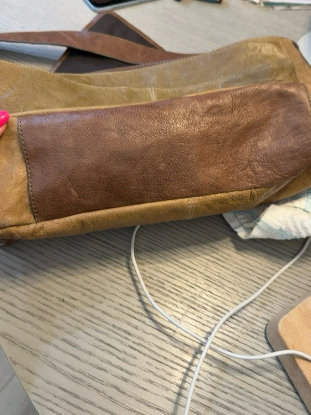 Vintage  Cole Haan Brown Leather Messenger Bag